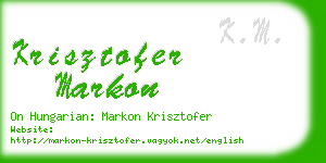 krisztofer markon business card